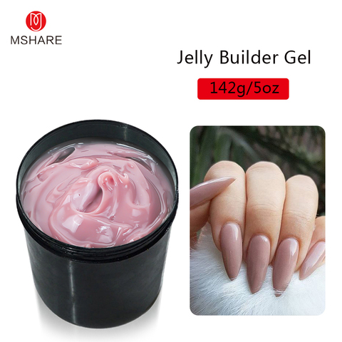 MSHARE – Gel de construction pour extensions d'ongles, produit de manucure, rose, blanc, couverture souple, résistant aux UV, 142g ► Photo 1/6