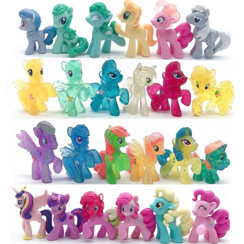 Figurines cheval licorne arc-en-ciel en pvc, cheval, poupée, mignon, cadeau d'anniversaire pour fille ► Photo 1/5