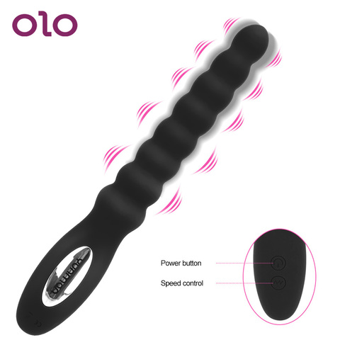 OLO – vibromasseur à double moteur en Silicone, 10 vitesses, gode Anal, perle, Massage du point G, jouets sexuels pour Couples, pour femmes et hommes ► Photo 1/6