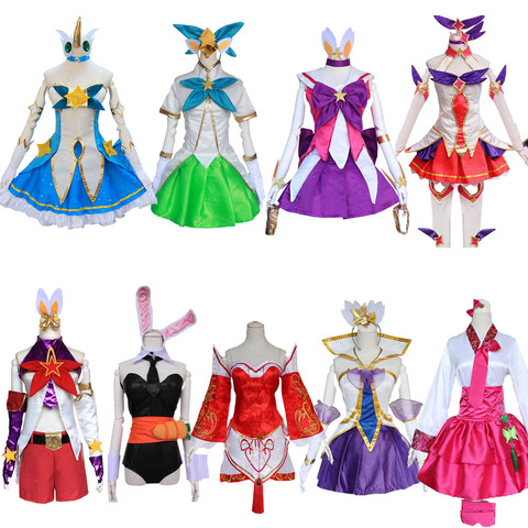 Jeux LOL fille magique Soraka Lux Cosplay Costumes étoile gardien Neeko Ahri neuf queue renard tenues AsheWomen robe pour Halloween ► Photo 1/6