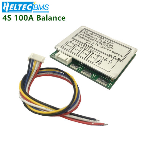 Panneau de protection de batterie au Lithium de la batterie 12.8V de phosphate de fer de lithium de 4S 100A BMS 14.8V avec le port divisé équilibré de Version ► Photo 1/5