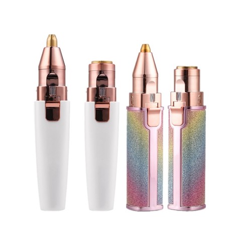 Rasoir électrique 2 en 1, pour dames, épilation indolore, Rechargeable à rasoir de sourcils, Rechargeable à 48 lumière LED, pour cheveux ► Photo 1/6