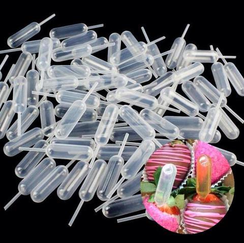 50pcs/100 pièces en plastique presser 4ml transfert Pipettes compte-gouttes Mayitr Pipettes jetables pour fraise Cupcake crème glacée chocolat ► Photo 1/2