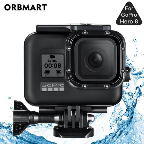 Boîtier noir étanche 60M pour GoPro Hero 8, housse de protection pour plongée sous-marine, accessoires ► Photo 1/6