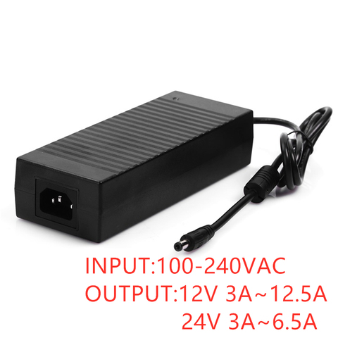 Adaptateur secteur alimentation ca 110V/220V à DC 12V 24V transformateur d'éclairage 2.5A 3A 4A 5A 6A 7A 8A 10A 12.5A LED adaptateur secteur ► Photo 1/6