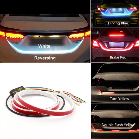 Niscarda-bande d'avertissement supplémentaire pour coffre de voiture, 4 modes LED, clignotant automatique, lampe d'avertissement pour porte-bagages, Flexible ► Photo 1/6