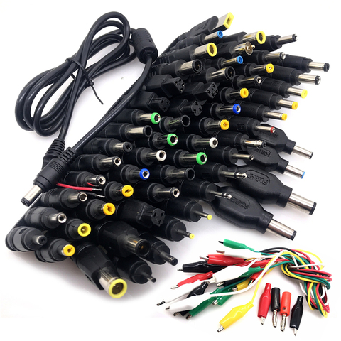 1 ensemble universel ordinateur portable alimentation cc adaptateur connecteur prise AC DC conversion tête Jack chargeur connecteurs ordinateur portable adaptateur d'alimentation ► Photo 1/6