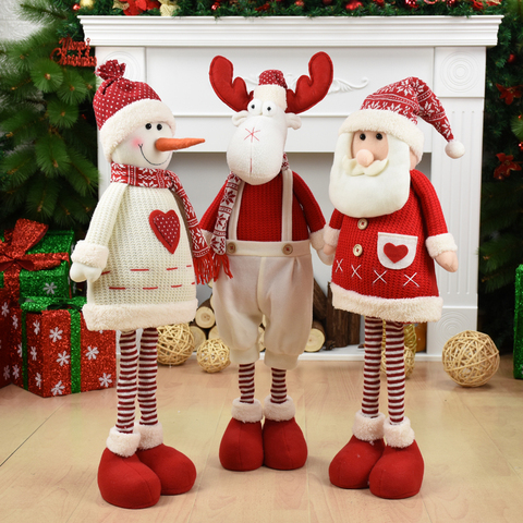 Père noël bonhomme de neige Elf noël ornements poupée sans visage 2022 poupée en peluche faveur fête décoration pour la maison nouvel an ► Photo 1/5