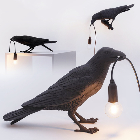 Seletti – lampe de Table en forme d'oiseau, en résine, design italien, luminaire décoratif d'intérieur, idéal pour un salon, une chambre à coucher, un bureau ou une Table de chevet ► Photo 1/6