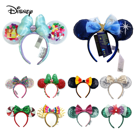 2022 Disney Mickey oreilles bandeau Sequin nœuds oreilles COSTUME bandeau Peter Pan coiffe Cosplay peluche adulte/enfants bandeau cadeau ► Photo 1/6