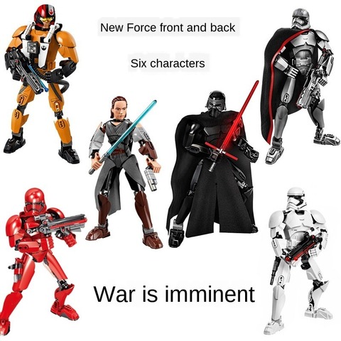 Hasbro – blocs de construction de figurines Star War, jouet en briques, Kylo Ren chewbaca Darth Vader Rey Jango Fett Stormtrooper ► Photo 1/6