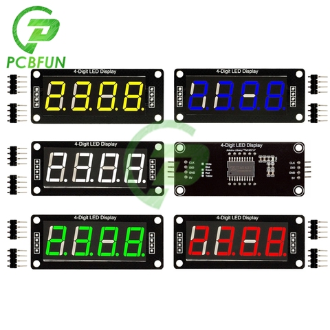 Tube numérique de 0.56 pouces à 4 chiffres à 7 segments, Module d'affichage IC de pilote TM1637, affichage 5V tm1637,h pour Arduino Digital i/o 2 broches ► Photo 1/6