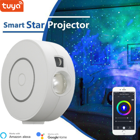 Tuya – projecteur d'étoiles intelligent, WiFi, Laser, ciel étoilé, Led, veilleuse ondulée, application colorée, contrôle sans fil, Compatible avec Alexa ► Photo 1/6