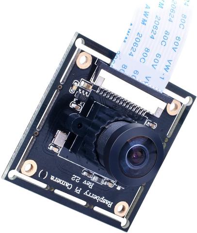 Module de caméra pour Raspberry PI, objectif Fisheye grand Angle 160 ° HD 5MP RPI, mise au point réglable, Webcam pour Raspberry Pi 4/ 3 B + ► Photo 1/6