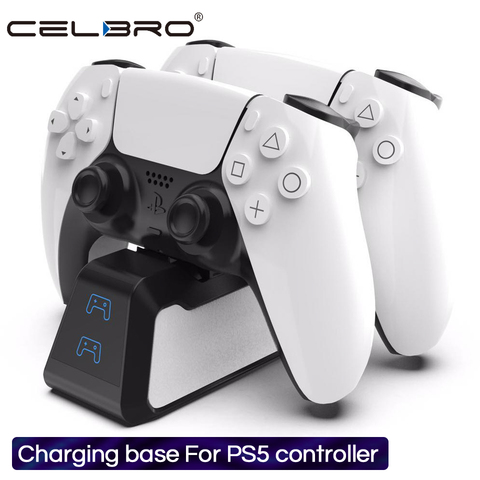 Pour Sony PS5 contrôleur chargeur Port USB DualSense Station de chargement rapide avec indicateur LED pour Charger 2 contrôleurs PS5 ► Photo 1/6