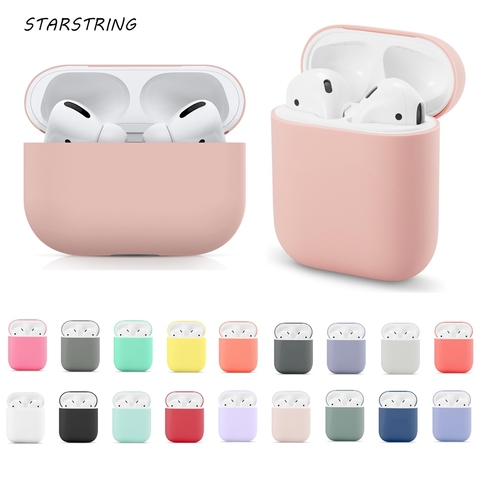 Housse en Silicone pour Airpods 2/1 coque pour écouteurs protection souple fundas airpods pro coque Air pods couvre earpods étui apple Airpod ► Photo 1/6