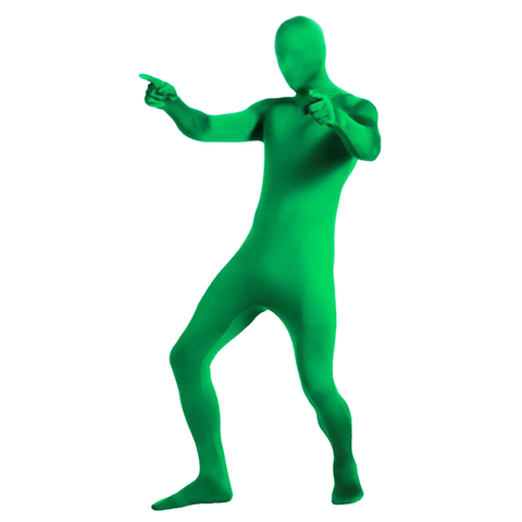 Vert écran Chromake costume extensible peau corps Film télévision fond Invisible effets serré Chroma Keying vêtements Halloween ► Photo 1/5