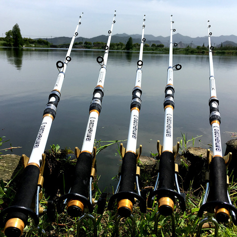 GHOTDA – canne à pêche Spinning télescopique de haute qualité de 2.1 à 3.6m, accessoire en fibre de carbone FRP ► Photo 1/6