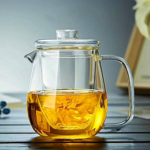 Infuseur à thé en verre, service à thé chinois Kung Fu, bouilloire Puer, théière de bureau pratique 500Ml ► Photo 1/1