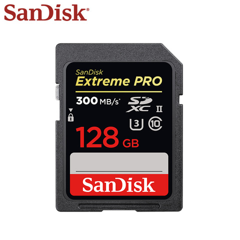 SanDisk – carte SD Extreme Pro, 32 go/64 go/128 go, U3, caméra UHS-II, haute vitesse, jusqu'à 300 mo/s, Flash, pour vidéo 4K ► Photo 1/5