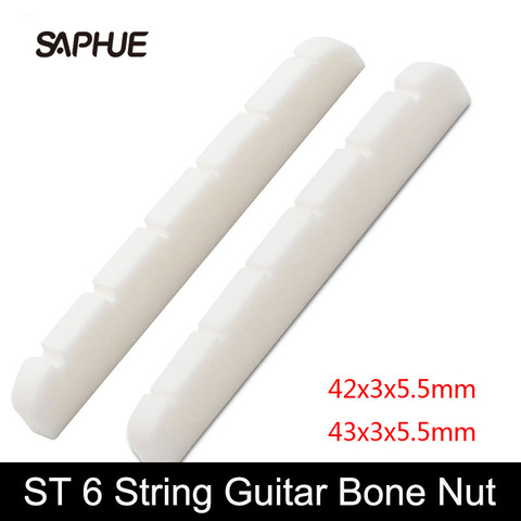 Écrou de pont en os pour guitare électrique, 6 cordes, 42mm/43mm, accessoires ► Photo 1/5