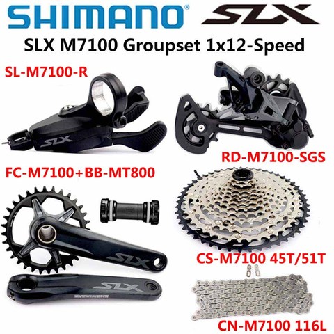 SHIMANO DEORE – ensemble de vitesses pour vtt SLX M7100, 1x12 rapports, 10-51T 32T 34T 170 175mm, pédalier ► Photo 1/6
