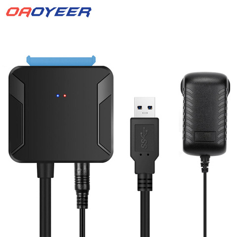 Oaoyeer 0.4m USB 3.0 SATA câble convertisseur mâle à 2.5/3.5 pouce HDD/SSD lecteur fil adaptateur câblé convertir câbles livraison directe ► Photo 1/6