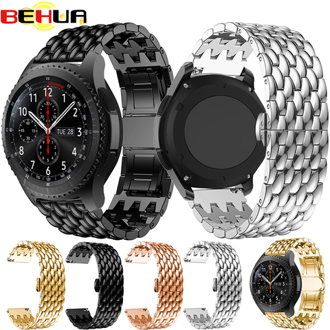 Bracelet de montre de mode pour Samsung galaxy montre 22mm/46mm Gear S3 sangles avec 2 pièces broche de remplacement bracelet de montre bracelet en cristal ► Photo 1/6