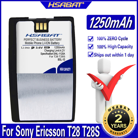 HSABAT – batterie BSL10 BSL-10 1250mAh pour Sony Ericsson T28 T28S T28SC T29 T39 T520 T320 R520 R320 BUS-11 ► Photo 1/6