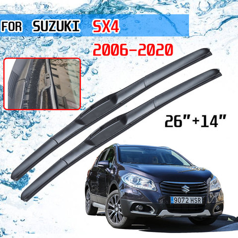 Lame d'essuie-glace avant pour voiture, accessoires pour Suzuki SX4 Maruti SX-4 s-cross 2006 ~ 2022 2007 2008 2012 2016 2017 2022 ► Photo 1/6