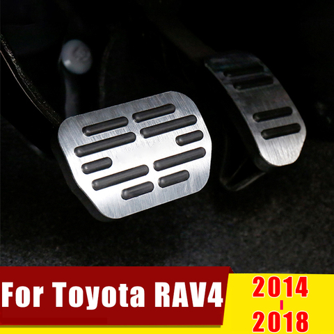 Coque de protection antidérapante pour pédales de frein et accélérateur, accessoires de garniture pour Toyota RAV4 XA40 2013 2014 2015 2016 2017 2022 ► Photo 1/6
