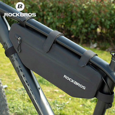 ROCKBROS-sacoche de bicyclette, sacoche de vélo triangulaire, imperméable à l'eau et pour vtt haut vélo tubes sur cadre avant, accessoires de bicyclette résistants à la saleté ► Photo 1/6