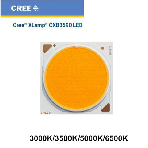 Lampe horticole de croissance led COB, CREE CXB3590, support Ideal 50-2303CR, avec goupille avec dissipateur thermique, alimentation Meanwell, lentille en verre 100mm, réflecteur ► Photo 1/6