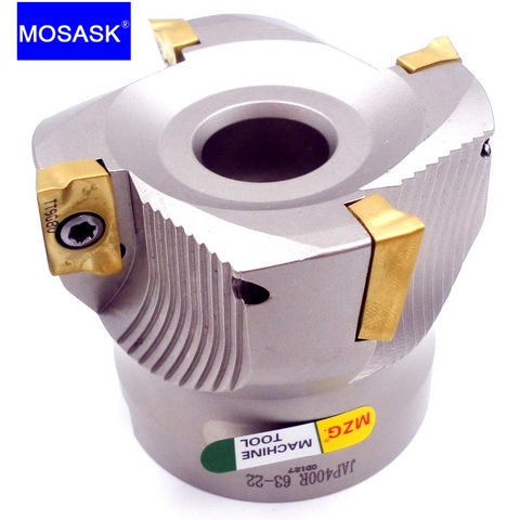 MOSASK – fraise CNC BAP400R 40 50 63mm, en acier, coupe de précision, Angle droit, extrémité serrée, APMT 1604 ► Photo 1/6