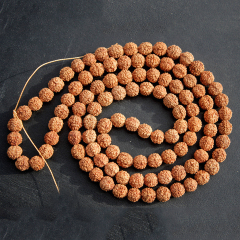 Vajra Bodhi Rudraksha perles pour fabrication de bijoux, méditation, prière Mala, bouddhisme tibétain, pour colliers, Bracelets, accessoires, 108 pièces ► Photo 1/6