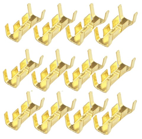 NOUVEAU 50pcs/100 pièces 453/453C terminal en forme de U onglet froid inserts connecteurs borne froide petites dents fascia terminal 2.5-4mm2 ► Photo 1/4