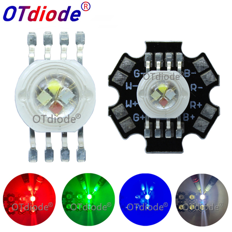 Diode LED 45mil RGBW 8 broches, puce LED haute puissance 4W 4*3W 12W, lampe colorée bricolage pour perles d'éclairage de scène 10-100 pièces ► Photo 1/6