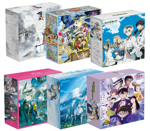 Coffret cadeau dessin animé, jouet, une pièce, Conan Kimetsu no Yaiba SAO, porte-clés, affiche, carte postale, bouteille, signet, miroir, cadeau inclus ► Photo 1/6