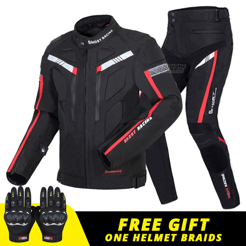 Veste de Moto Jaqueta Motociclista veste de Moto automne hiver Moto Motocross Protection de vêtements noir hommes ► Photo 1/6
