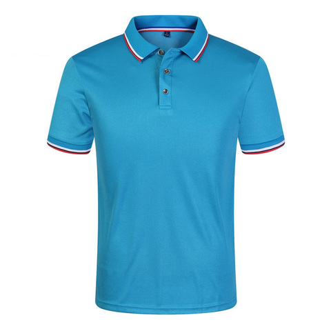 Polo d'été à manches courtes pour hommes, couleur unie, respirant de marque Anti-bouchage, nouvelle collection 2022 ► Photo 1/6