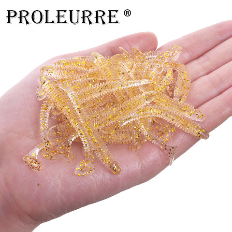 20 ou 50pcs vers leurre de pêche 50mm 0.8g appâts souples en Silicone artificiel Isca Jig Wobblers leurres souples alose carpe matériel de pêche Pesca ► Photo 1/6