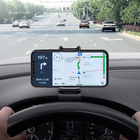 Universel tableau de bord voiture Support de téléphone facile pince Support de montage GPS Support d'affichage Support de voiture Support pour iPhone 8 X Samsung XiaoMi ► Photo 1/6