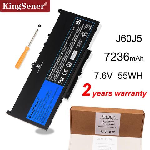 KingSener – batterie de remplacement pour ordinateur portable, 7.6V, 55wh, pour Dell Latitude E7270, E7470, J60J5, R1V85, MC34Y, 242wd ► Photo 1/6