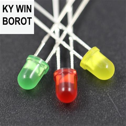 Diode électroluminescente LED, Kit assorti, rouge, vert, jaune, 4mm, 50 pièces ► Photo 1/5