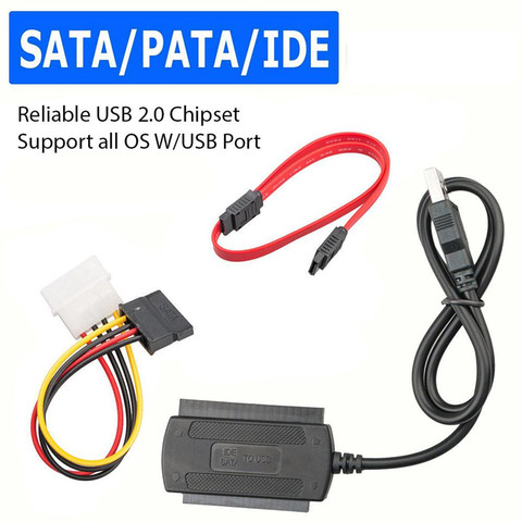 Convertisseur adaptateur de disque dur USB 2.0 à IDE SATA S-ATA 2.5 HD ► Photo 1/6