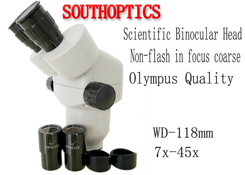 Microscope stéréo de Zoom binoculaire scientifique 7x-45x/tête de Microscope/accessoires de Microscope ► Photo 1/6