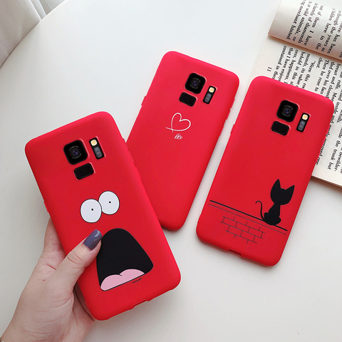 Pour Housse Samsung S9 S 9 Plus Étui En Silicone Souple Mignon Protecteur de Pare-chocs Fundas sur Samsung Galaxy S9 Plus S9 Étui de Téléphone Couverture Arrière ► Photo 1/6