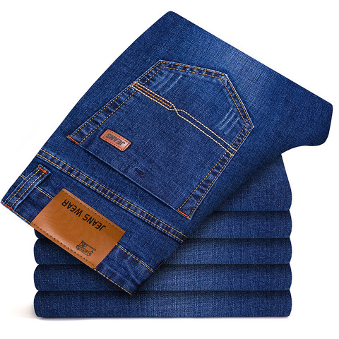 Jean Slim extensible pour hommes, nouvelle marque, pantalon classique en Denim 80s, de haute qualité, décontracté ► Photo 1/6