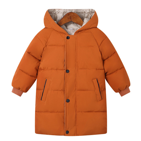 Manteau Long et épais à capuche pour garçon et fille, veste d'hiver, vêtement d'extérieur chaud, combinaison de neige ► Photo 1/5