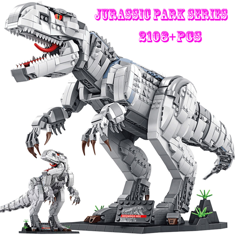 BZDA – blocs de construction Jurassic Park Indominus Rex, monde de dinosaures, squelette de dinosaure, modèle de briques, jouets pour enfants, cadeaux pour garçons ► Photo 1/6